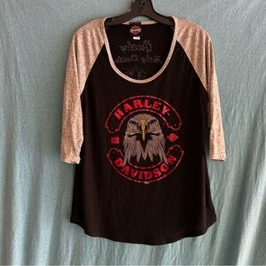 Harley Davidson Baseball Tee